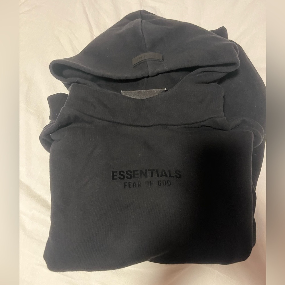 Fear OF God hoodie in jet black